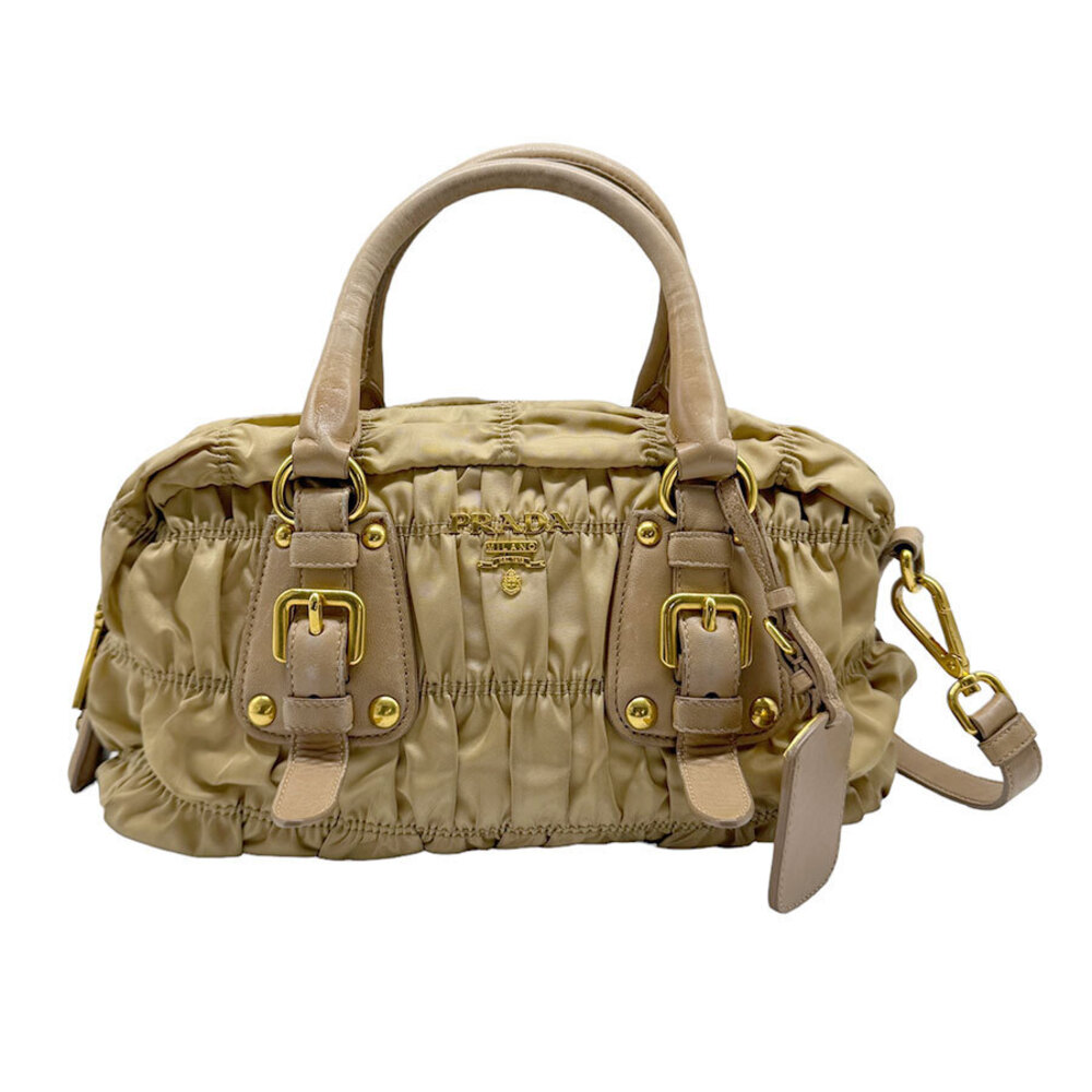 Prada crossbody shoulder bag Beige Tan leather